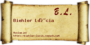Biehler Lúcia névjegykártya